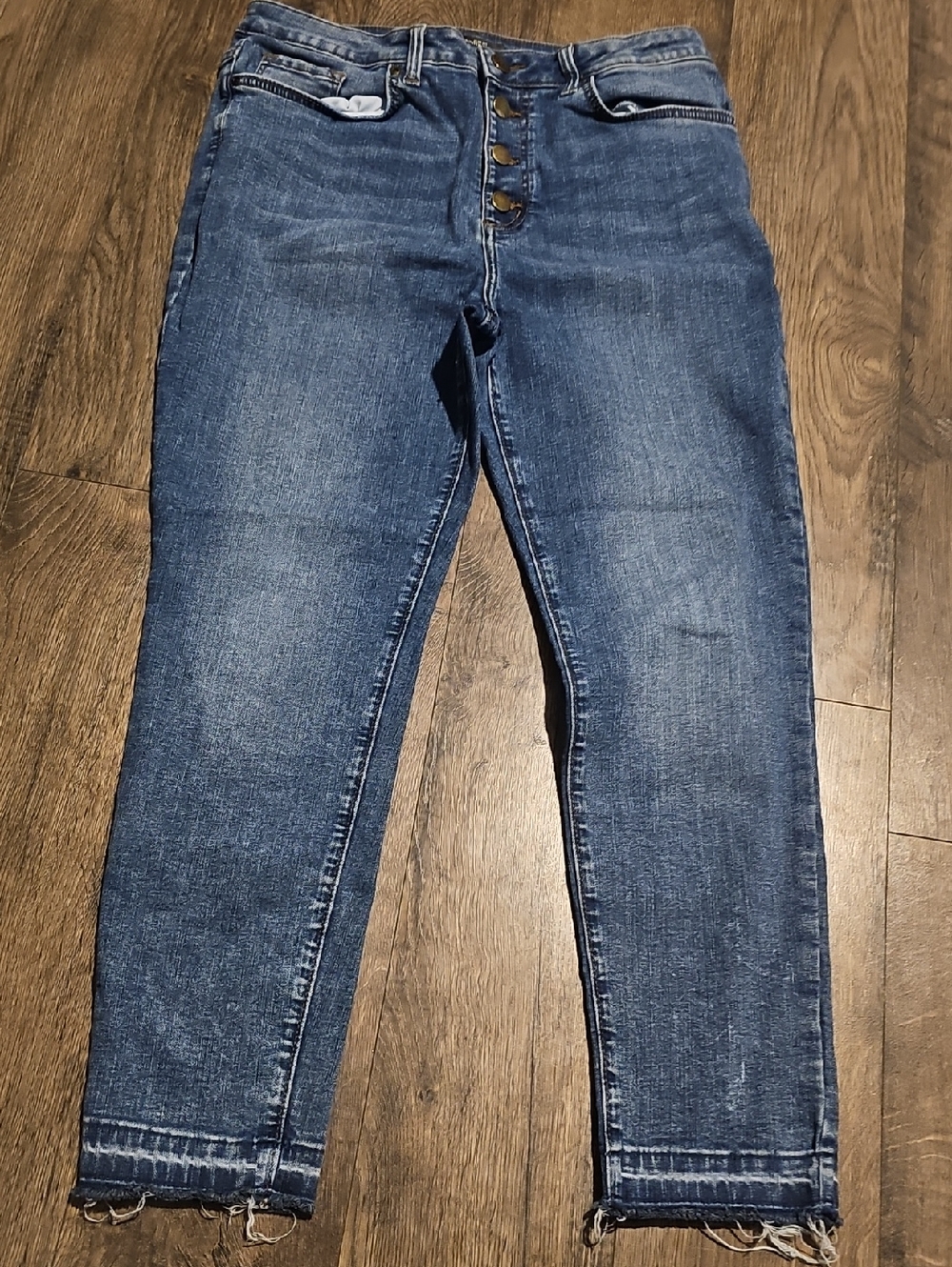 Lee Jeans Slim  Skinny Ankle High-Rise Button Fly Women Size 12 Medium Stretch